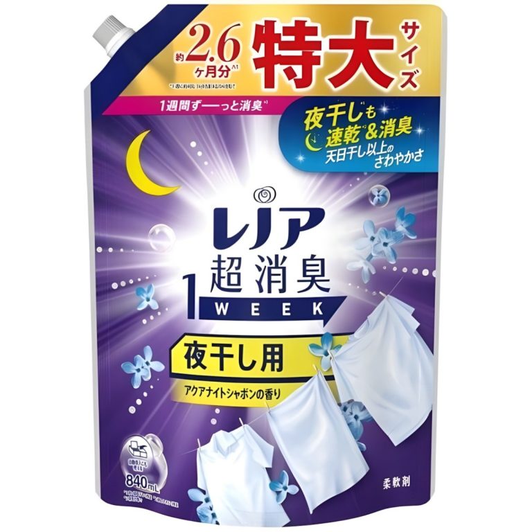 寶僑- 麗諾超消臭1週 (夜間晾曬-水感夜間皂香) (特大補充包) 840ml