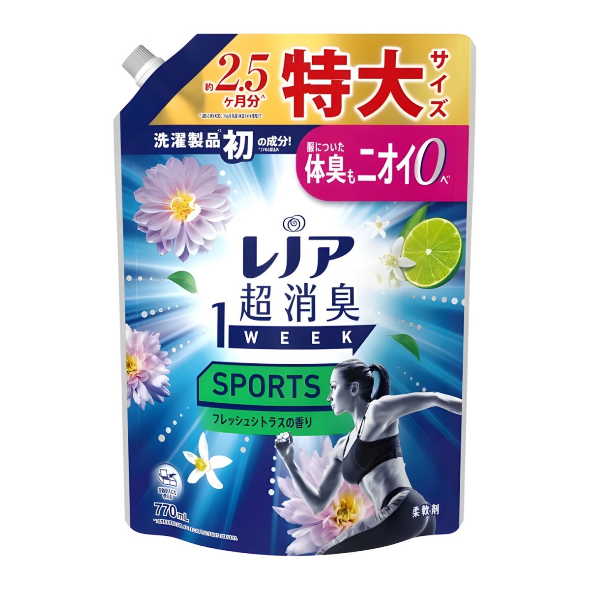 寶僑- 麗諾超消臭1週 SPORTS (清新柑橘香) (特大補充包) 920ml
