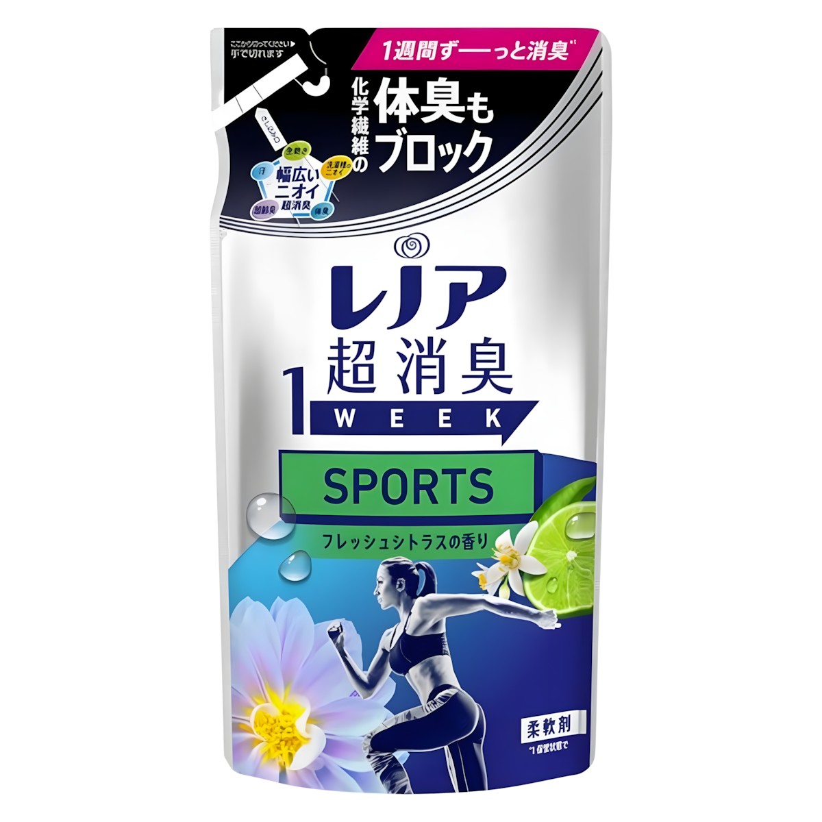 P&G- Lenor Super Deodorant 1Week Sports – Fresh Citrus Scent Refill 380ml