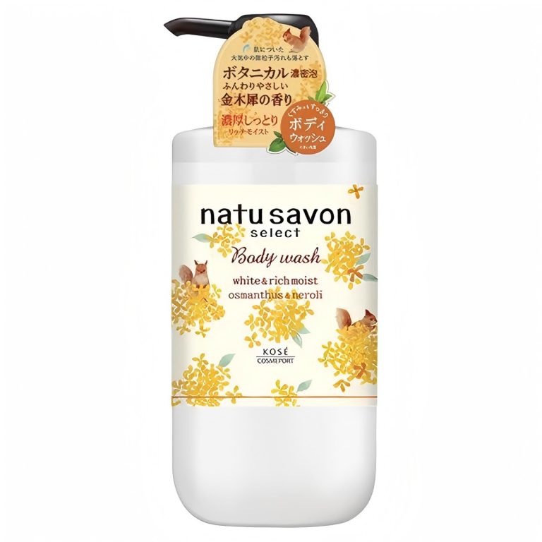 高絲- Softymo NatuSavon Select White 沐浴乳（高保濕・金木犀香／瓶裝） 500ml