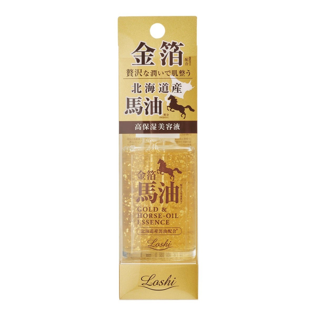COSMETEX ROLAND- Loshi Moist Aid Gold & Horse Oil Essence 30ml