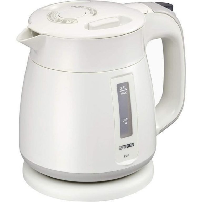 TIGER- thermos electric kettle 800ml white Wakuko 0.8L