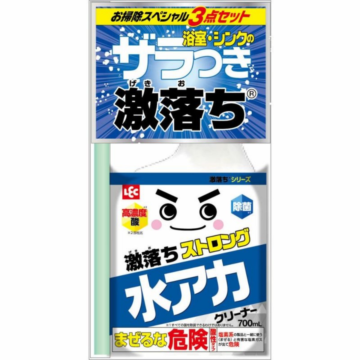 LEC- Gekiochi Strong Water Scale Cleaner 700mL Tool Set