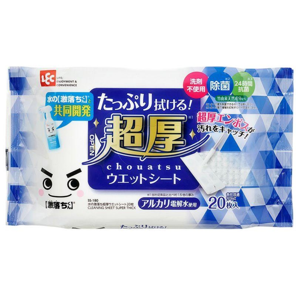 LEC- 激落君超厚水濕紙巾（20枚入）