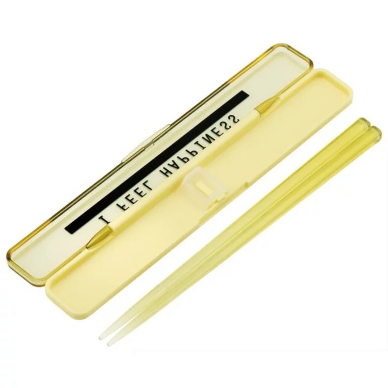 Skater- Antibacterial Soundless Chopstick Case Set See-Through Lemon ABC3AG