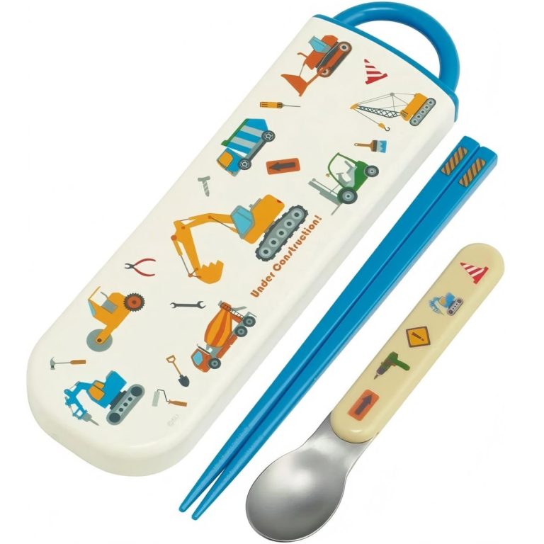 Skater- Antibacterial Chopsticks & Spoon Combo Set Working Cars CCA1AG