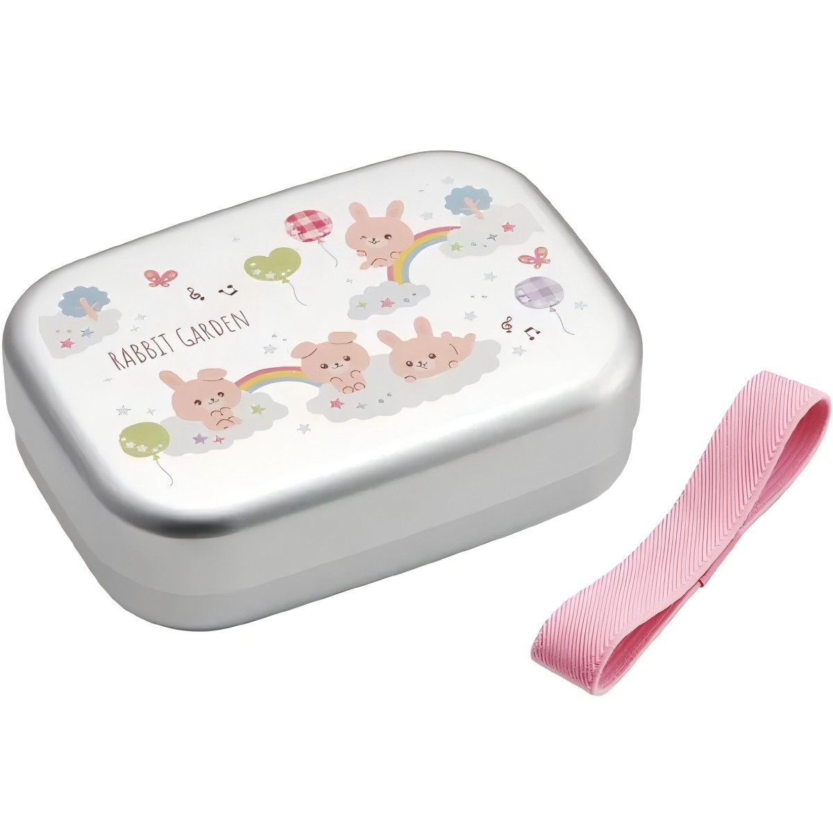 Skater- Aluminum Lunch Box Rabbit Garden ALB5NV