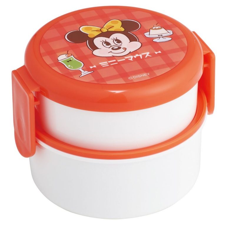 Skater- Antibacterial Round Lunch Box 2 Layers Cafe Retro Minnie ONWR1AG
