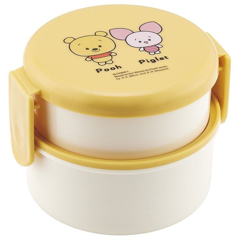 Skater- Antibacterial Round Lunch Box 2 Layers Yulurun Pooh ONWR1AG