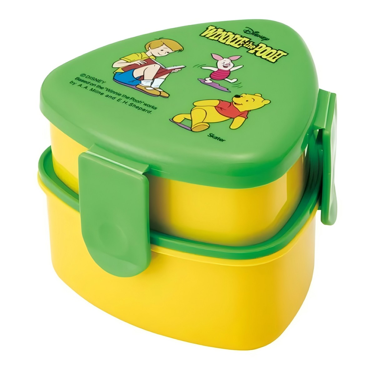 Skater- Antibacterial Triangle Rice Ball Lunch Box Retro Pooh ONWT1AG