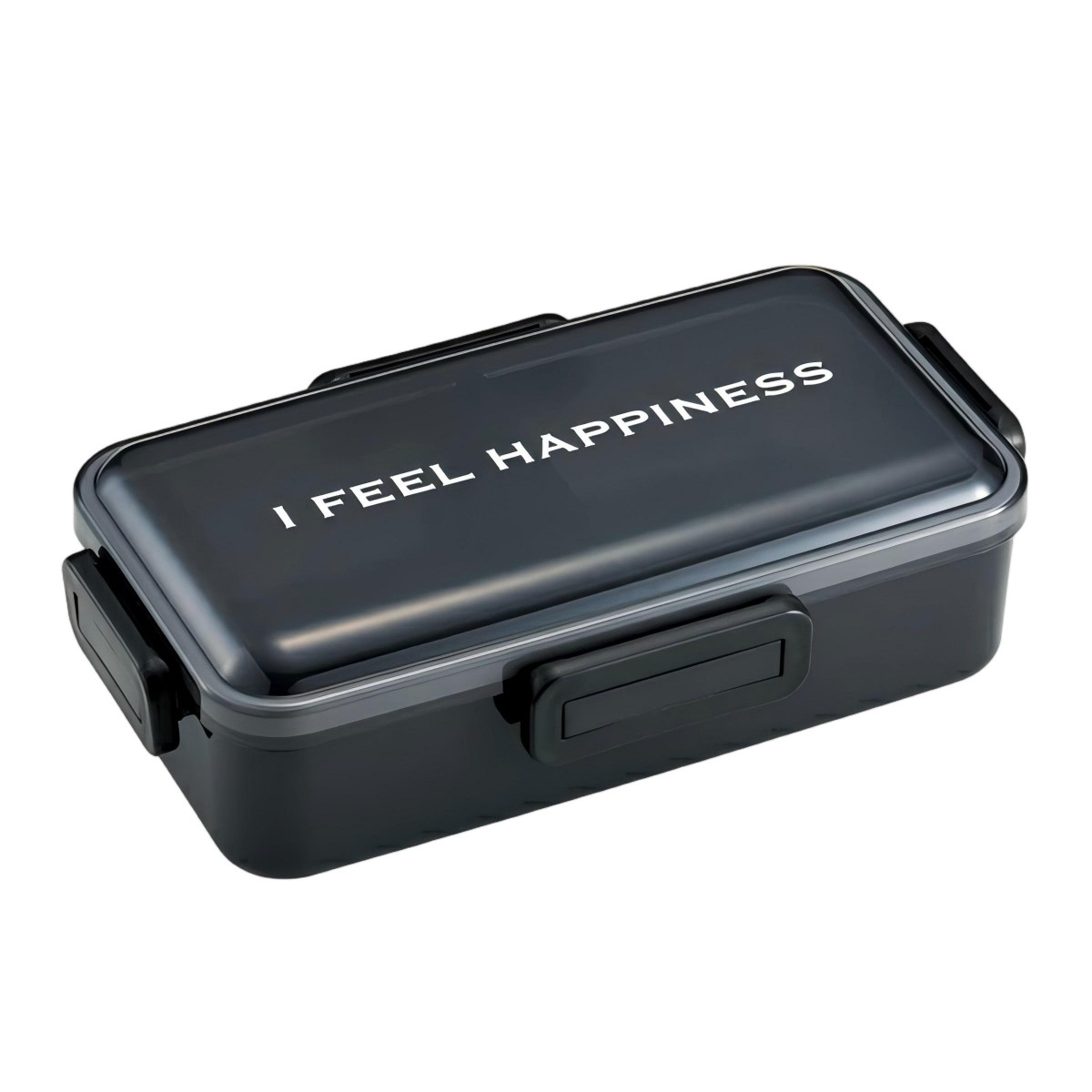 Skater- Antibacterial Fluffy Bento Box L See-Through Black PFLB8AG