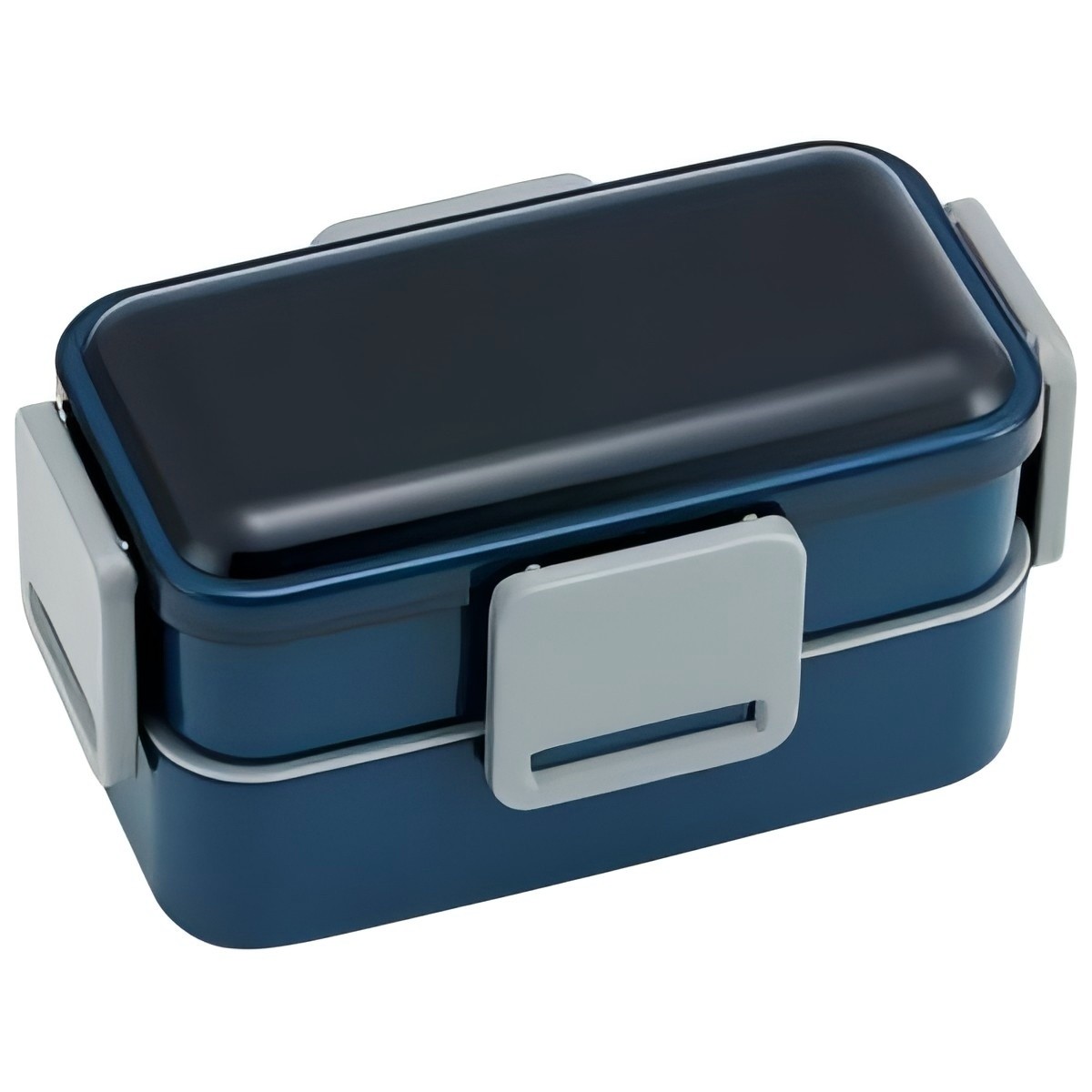 Skater- Antibacterial 2-Tier Fluffy Bento Box Midnight Blue PFLW9AG
