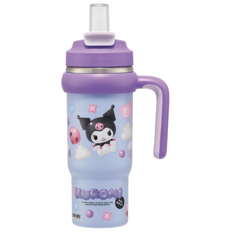 スケーター- ハンドル付2WAYストローステンレスタンブラー クロミ ぷっくりバルーン STSTB9