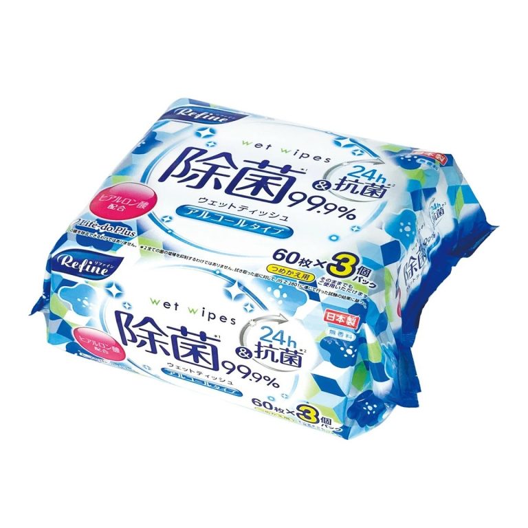 Life-do.Plus- Refine 酒精除菌濕紙巾 60枚×3包 465g