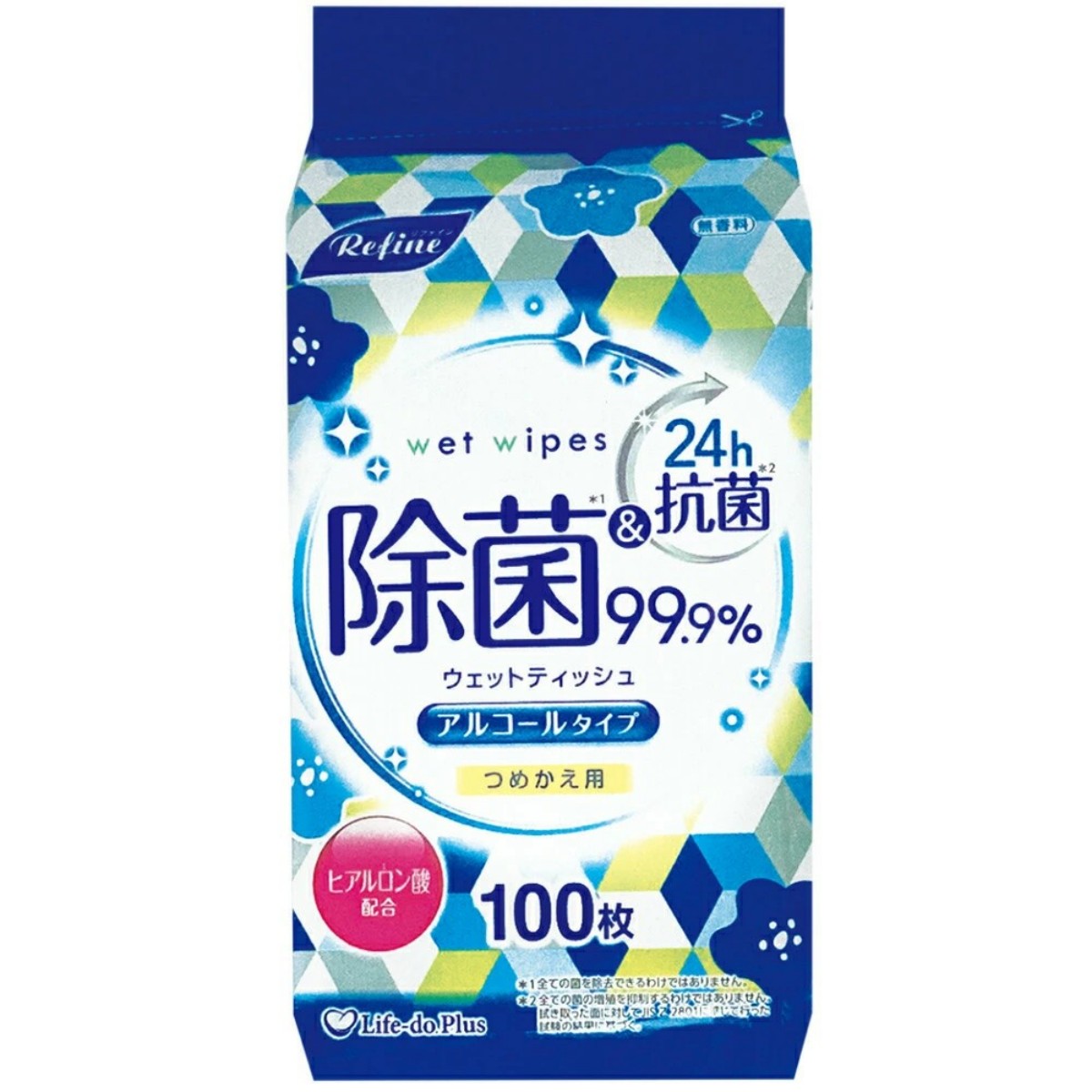 Life-do.Plus- リファイン アルコール除菌 ボトル詰め替え 100枚 280g
