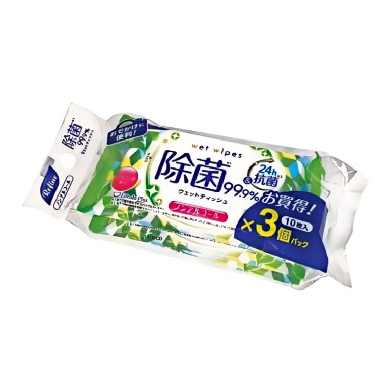Life-do.Plus- Refine 無酒精除菌 口袋型濕紙巾 10枚×3包 107g