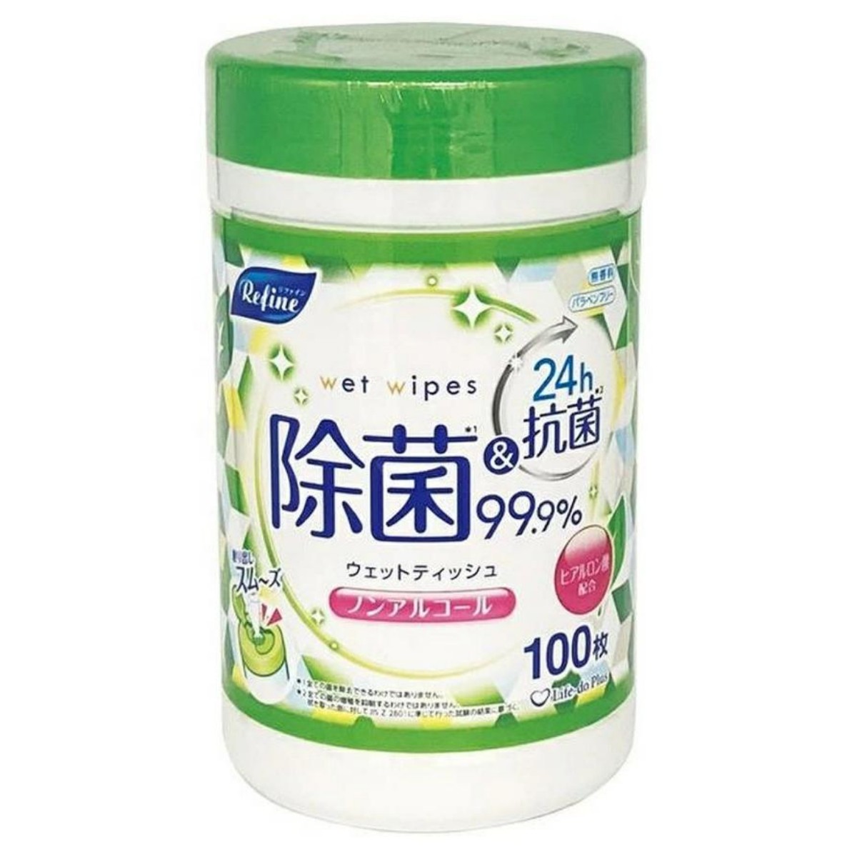 Life-do.Plus- Refine Non-Alcohol Sanitizing Wet Wipes Bottle 100 sheets 345g