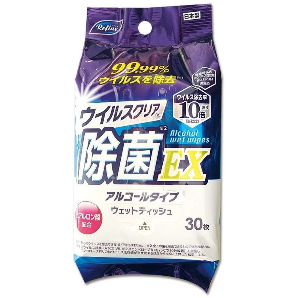 Life-do.Plus- Refine Virus Clear Sanitizing EX Portable Wet Wipes 30 sheets (Alcohol) 131g