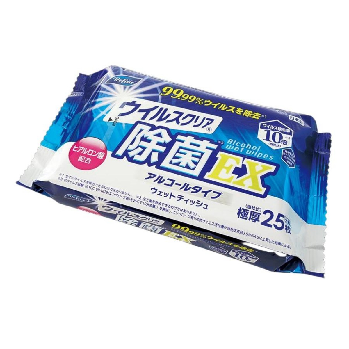 Life-do.Plus- Refine 病毒清除除菌EX 極厚大尺寸濕紙巾 25枚 (酒精) 290g