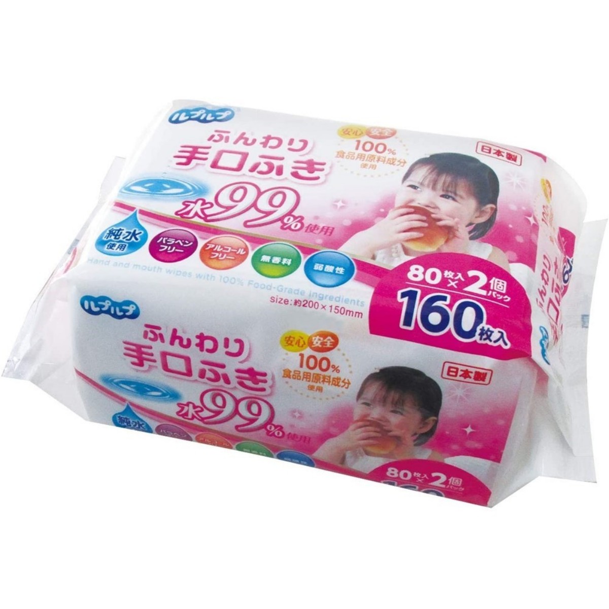 Life-do.Plus- LPLP 柔軟手口濕巾 水分含量99% 80枚×2包 570g