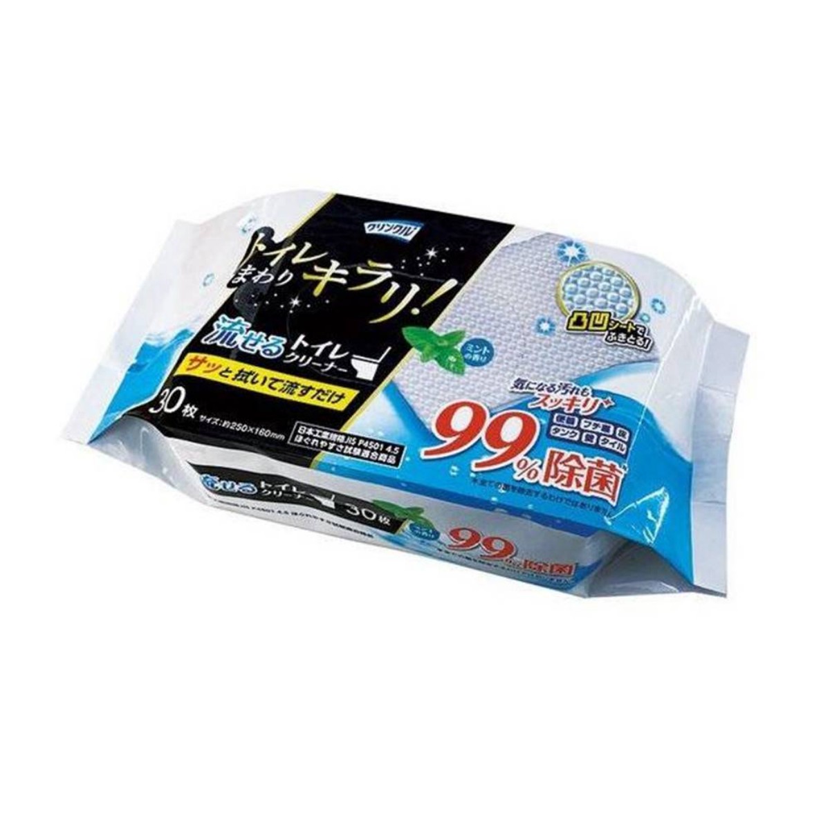 Life-do.Plus- クリンクル キラリ流せるトイレクリーナー 24h抗菌 30枚1P 175g