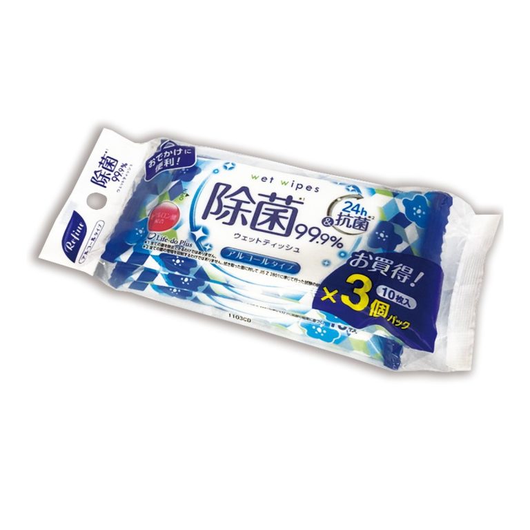 Life-do.Plus- Refine 酒精除菌 口袋型濕紙巾 10枚×3包 107g