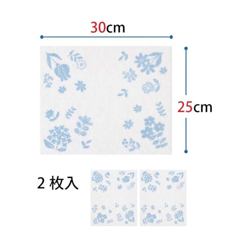 SANKO- Adhesive Washroom Stain & Mold Prevention Sheet Wall Type 2-Pack Flower KX-48 BL (Blue)