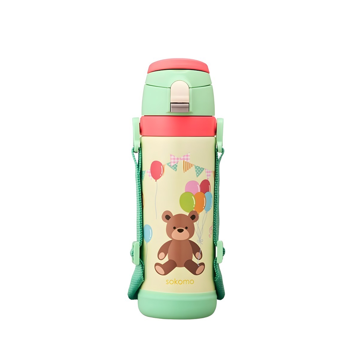 DOSHISHA- Sokomo Fully washable 3-way kids bottle – 600ml, Green
