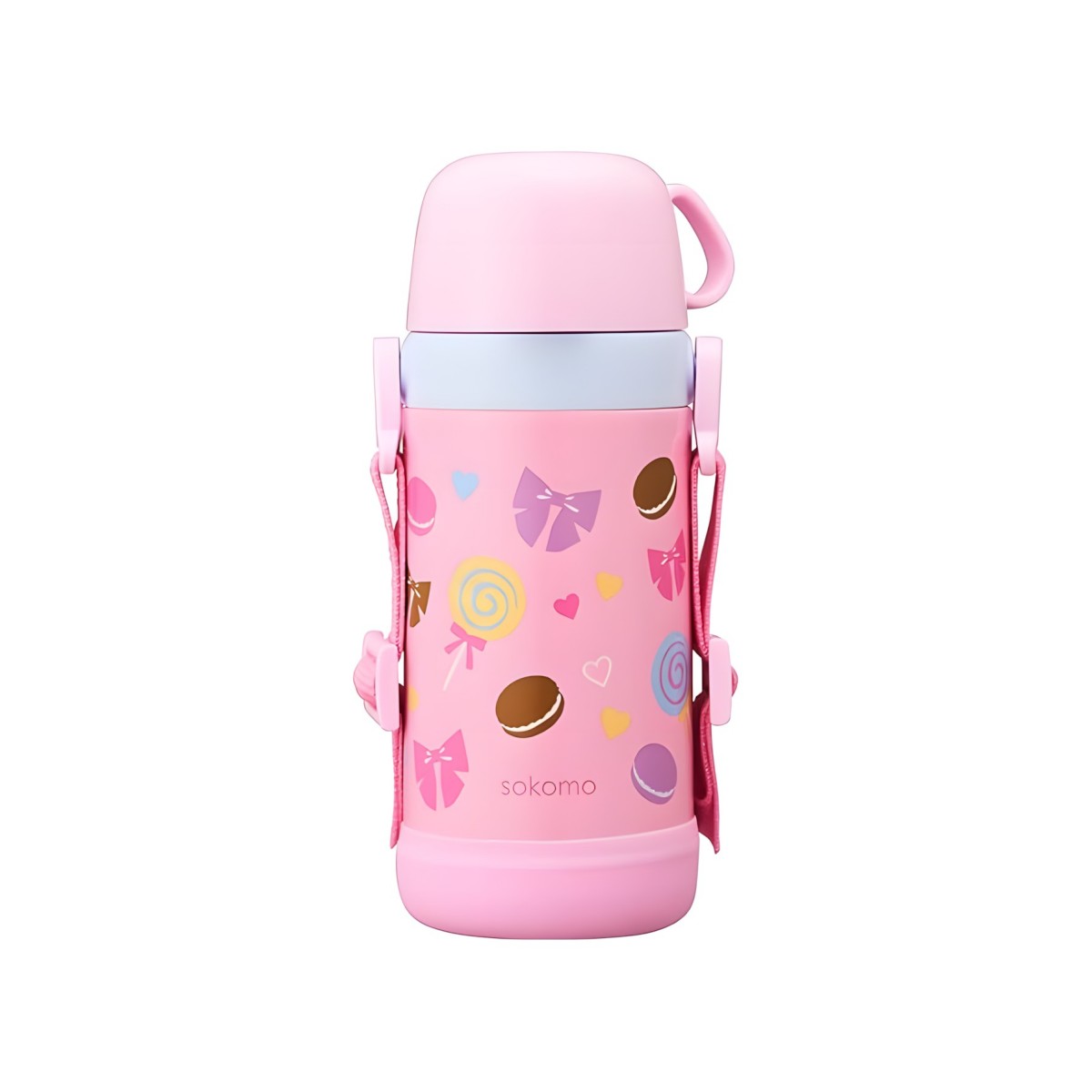 DOSHISHA- Sokomo Fully washable 3-way kids bottle – 450ml, Pink