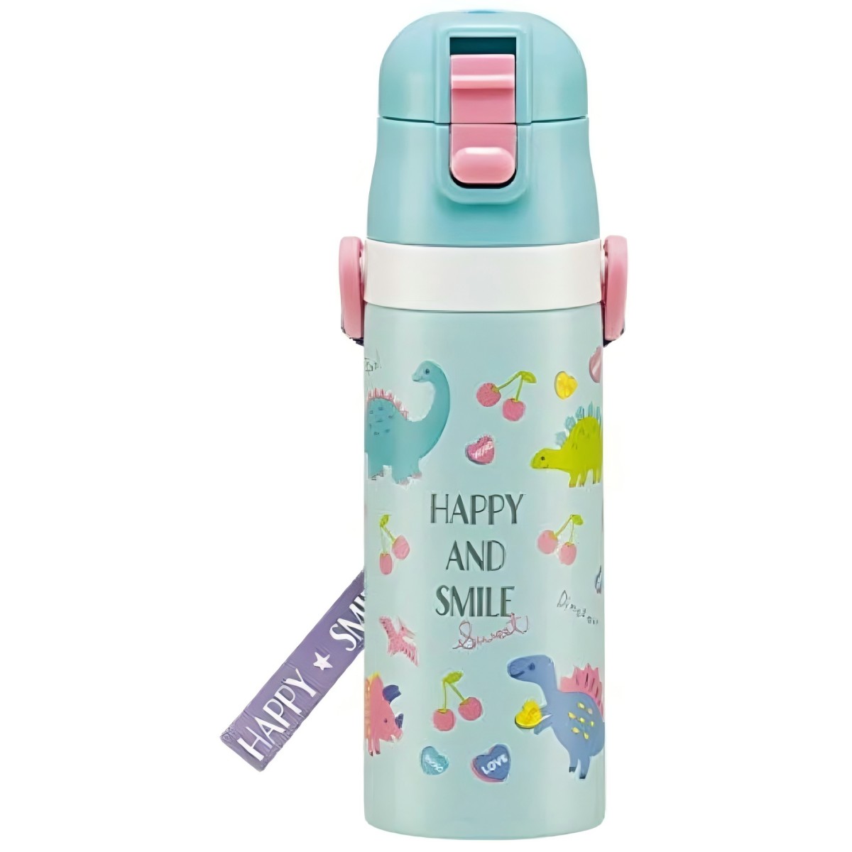 Skater- One-push direct stainless steel bottle with compact lock – Happy & Smile