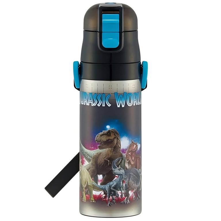 Skater- One-push direct stainless steel bottle with compact lock - Jurassic World 23
