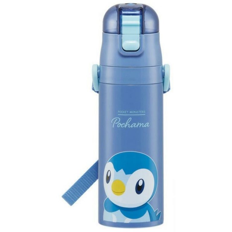 Skater- One-push direct stainless steel bottle with compact lock - Piplup