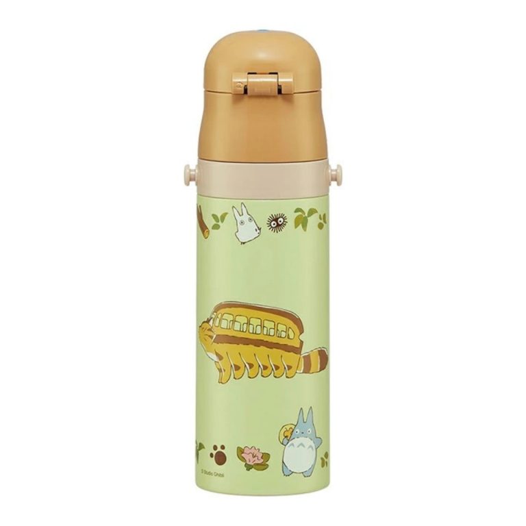 Skater- One-push direct stainless steel bottle with compact lock - My Neighbor Totoro (Cat Bus)
