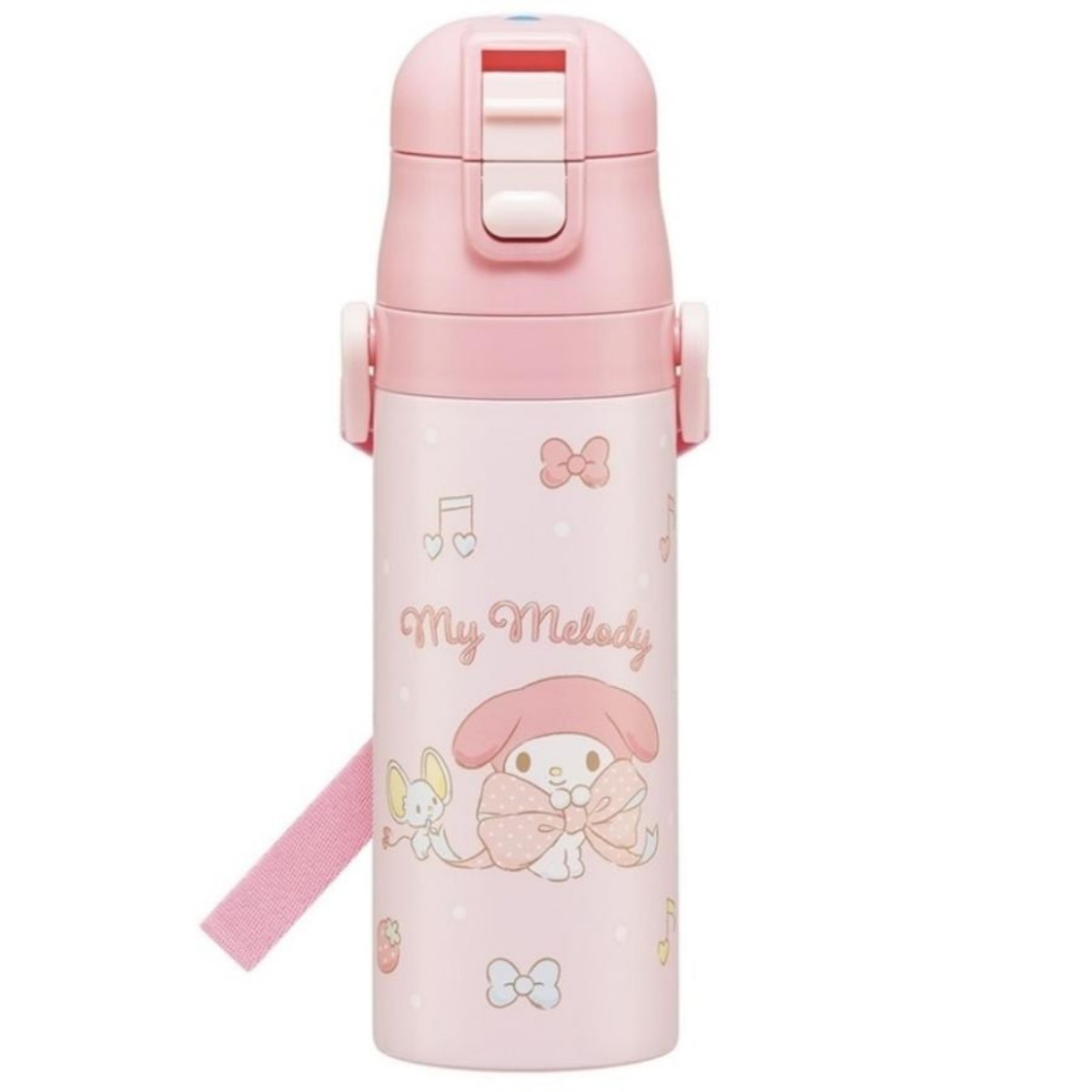 Skater- One-push direct stainless steel bottle with compact lock – My Melody Big Ribbon