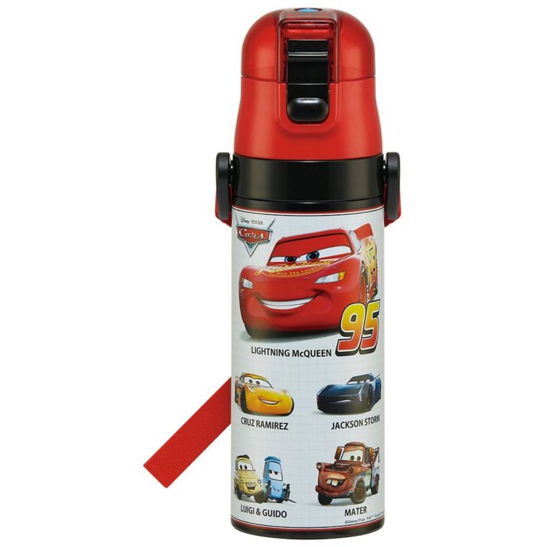 Skater- One-push direct stainless steel bottle with compact lock - Cars (25)