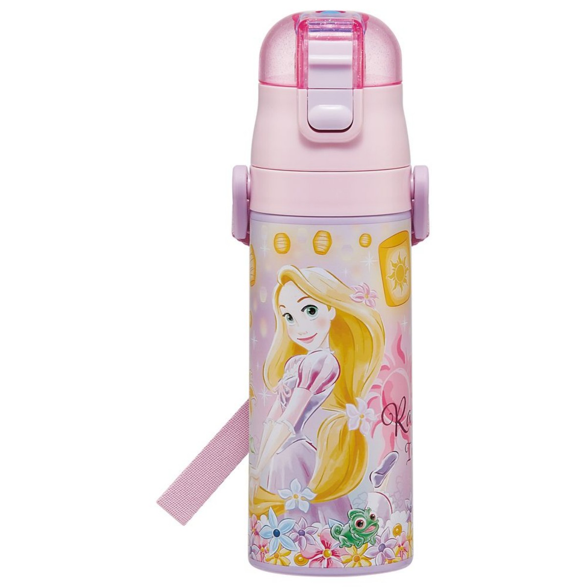 Skater- One-push direct stainless steel bottle with compact lock – Rapunzel (25)