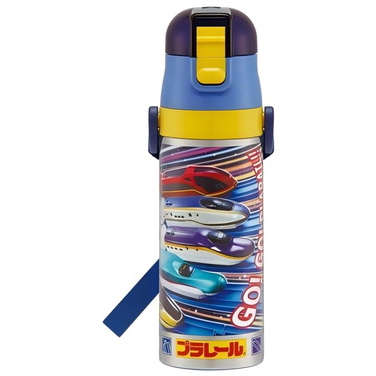 Skater- One-push direct stainless steel bottle with compact lock - Plarail 25