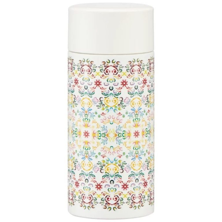 Skater- Ultra-lightweight and compact 2-way stainless steel bottle - Tenpyo pattern (dream) pale pink