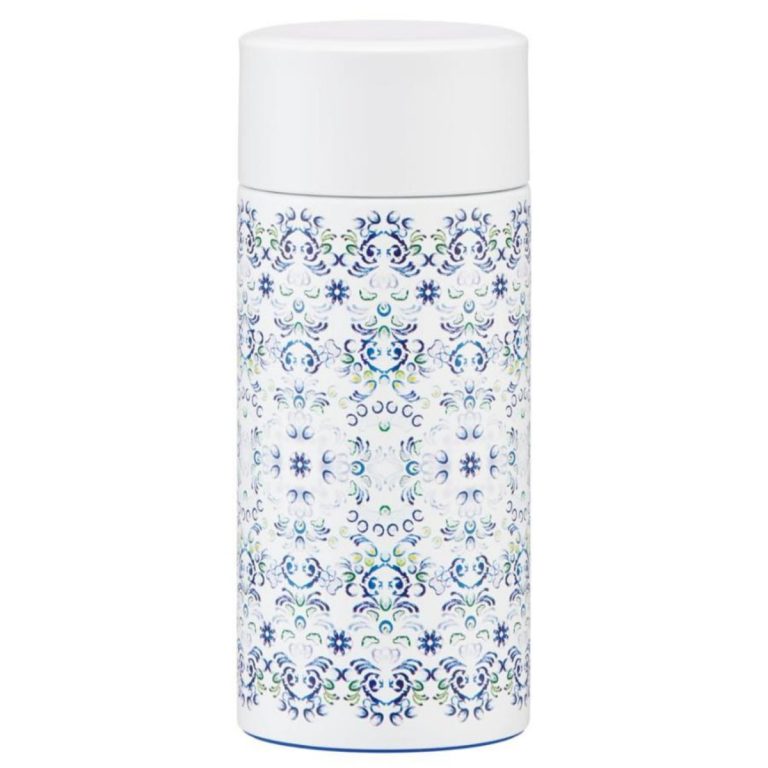 Skater- Ultra-lightweight and compact 2-way stainless steel bottle - Tenpyo pattern (dreamlike) dark blue