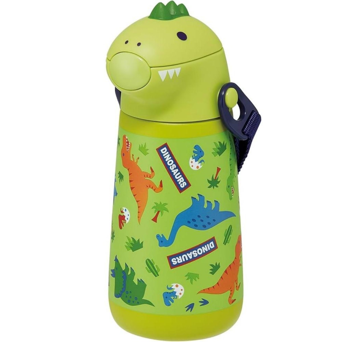 Skater- Die-cut stainless steel straw bottle – Dinosaur