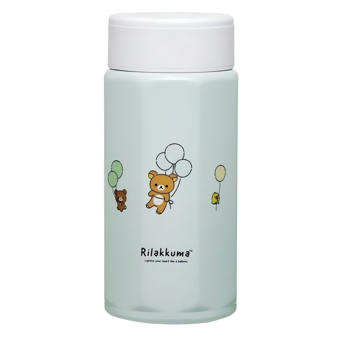 Skater- Octagonal Stainless Steel Bottle – Rilakkuma Style Fluffy Balloon