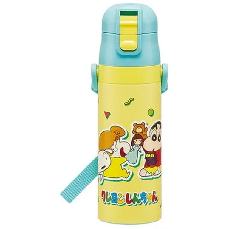 Skater- Ultra-Lightweight One-Push Stainless Steel Water Bottle - Crayon Shin-chan 26