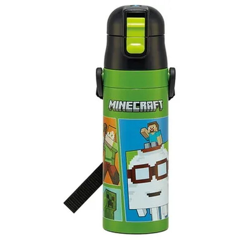 Skater- Ultra-Lightweight One-Push Stainless Steel Water Bottle - Minecraft(26)