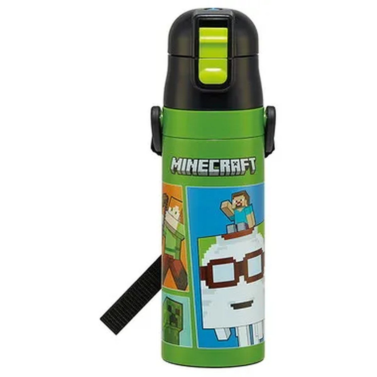 Skater- Ultra-Lightweight One-Push Stainless Steel Water Bottle – Minecraft(26)