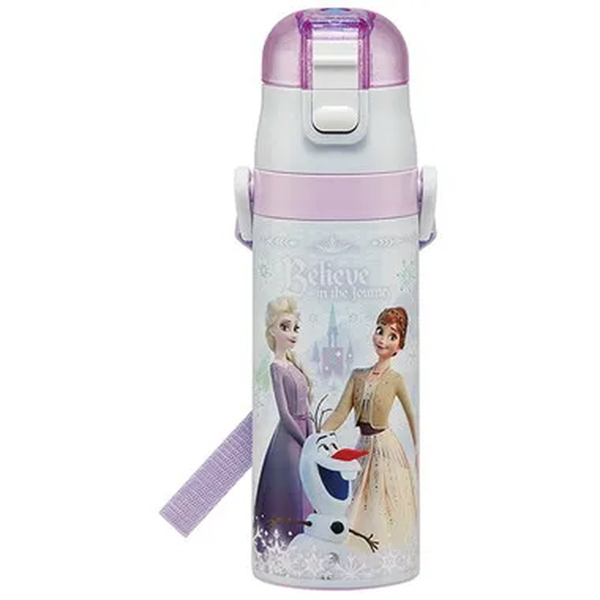 Skater- Ultra-Lightweight One-Push Stainless Steel Water Bottle – Frozen(26)