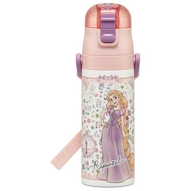 Skater- Ultra-Lightweight One-Push Stainless Steel Water Bottle - Rapunzel(26)