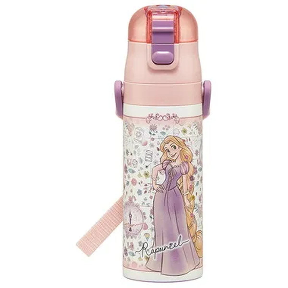 Skater- Ultra-Lightweight One-Push Stainless Steel Water Bottle – Rapunzel(26)