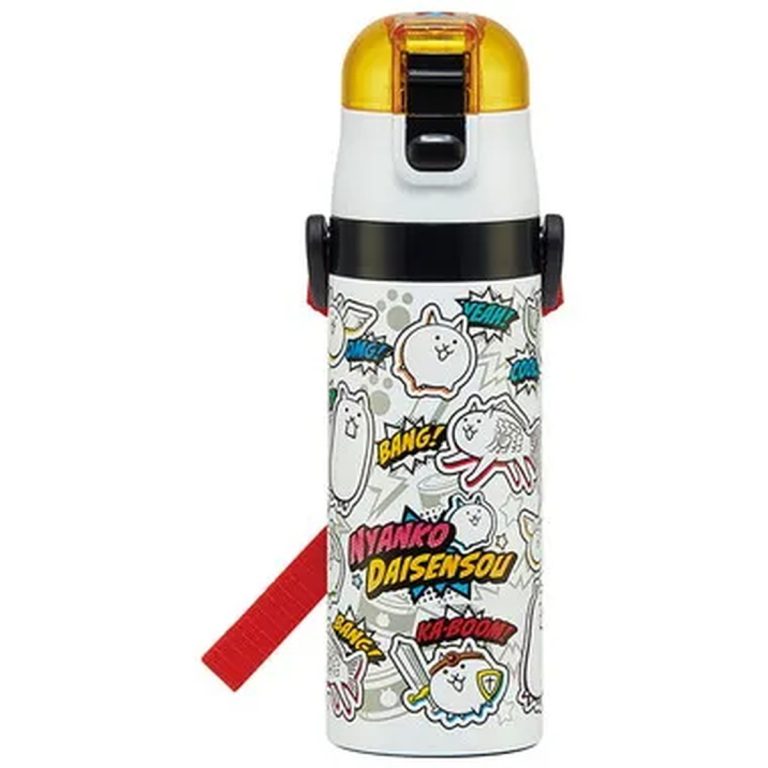 Skater- Ultra-Lightweight One-Push Stainless Steel Water Bottle - The Battle Cats 26