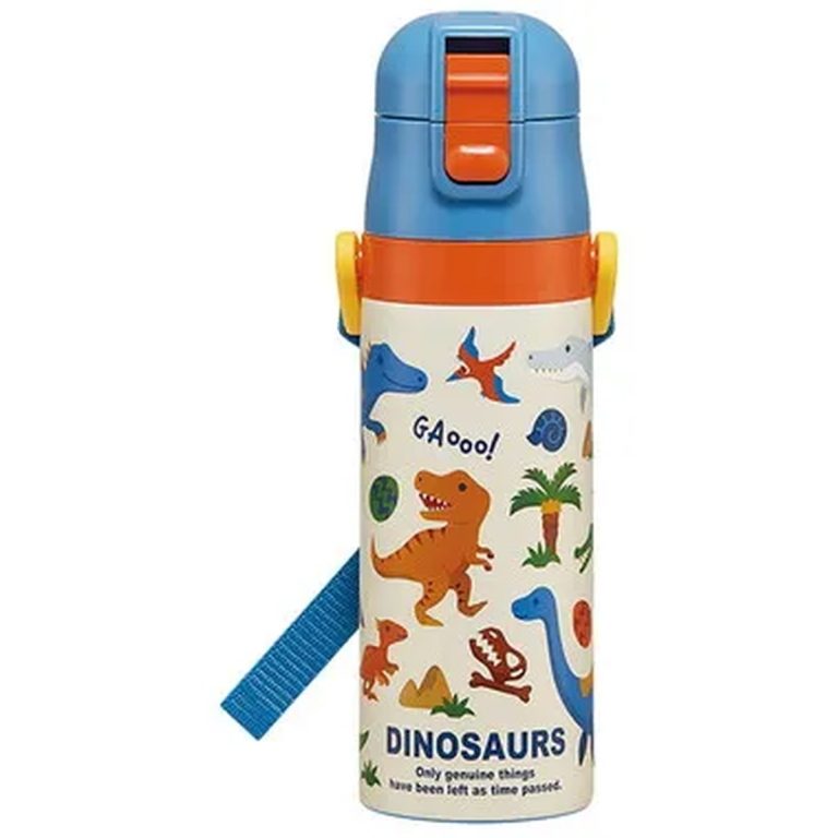 Skater- Ultra-Lightweight One-Push Stainless Steel Water Bottle - Dinosaurus 2026
