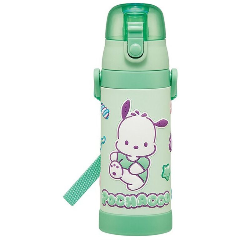 Skater- 3D One-Push Direct Drink Bottle with Safety Lock - Pochacco Marshmallow Gummy